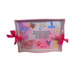Set Mot Personalizat, Fluturi, 5 Piese, Lemn, Roz, 20x30cm, SMD028 - imagine 2