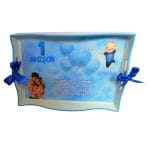Set Mot Personalizat, Baby Boy, 5 Piese, Lemn, Albastru, 20x30cm, SMD011 - imagine 2