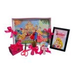 Set Mot Personalizat, Frumoasa Adormita, 6 Piese, Lemn, Roz, 20x30cm, SMD029