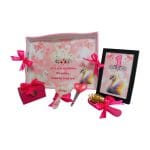 Set Mot Personalizat, Lebede, 6 Piese, Lemn, Roz, 20x30cm, SMD031