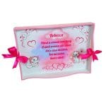 Set Mot Personalizat, Pisica Marrie, 5 Piese, Lemn, Roz, 20x30cm, SMD043 - imagine 2