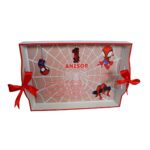 Set Mot Personalizat, Spider Man, 5 Piese, Lemn, Rosu, 20x30cm, SMD054 - imagine 3
