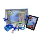 Set Mot Personalizat, Strumfi, 6 Piese, Lemn, Albastru, 20x30cm, SMD055 - imagine 3