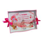 Set Mot Personalizat, Baby Girl, 5 Piese, Lemn, Roz, 20x30cm, SMD014 - imagine 2
