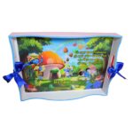 Set Mot Personalizat, Strumfita, 5 Piese, Lemn, Albastru, 20x30cm, SMD058 - imagine 2