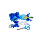 Set Mot Personalizat, Winnie cu Mickey, 5 Piese, Lemn, Albastru, 20x30cm, SMD066 - imagine 5