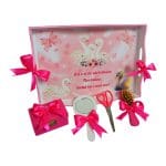 Set Mot Personalizat, Lebede, 5 Piese, Lemn, Roz, 20x30cm, SMD032 - imagine 3