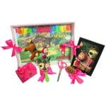 Set Mot Personalizat, Masha si Ursul, 6 Piese, Lemn, Roz, 20x30cm, SMD034