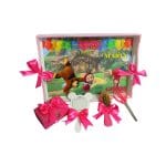 Set Mot Personalizat, Masha si Ursul, 5 Piese, Lemn, Roz, 20x30cm, SMD033 - imagine 3