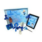 Set Mot Personalizat, Baby Boy, 6 Piese, Lemn, Albastru, 20x30cm, SMD012