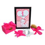 Set Mot Personalizat, Pisica Marrie, 6 Piese, Lemn, Roz, 20x30cm, SMD044 - imagine 2