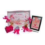 Set Mot Personalizat, Baby Girl, 6 Piese, Lemn, Roz, 20x30cm, SMD013 - imagine 5