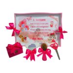 Set Mot Personalizat, Baby Girl, 5 Piese, Lemn, Roz, 20x30cm, SMD014 - imagine 3