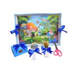 Set Mot Personalizat, Strumfita, 5 Piese, Lemn, Albastru, 20x30cm, SMD058 - imagine 3