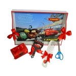 Set Mot Personalizat, Cars, 5 Piese, Lemn, Rosu, 20x30cm, SMD020