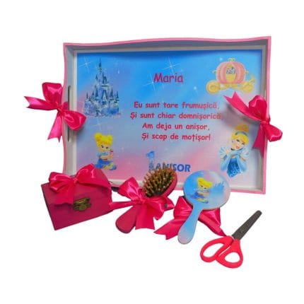 Set Mot Personalizat, Cenusareasa, 5 Piese, Lemn, Roz, 20x30cm, SMD022