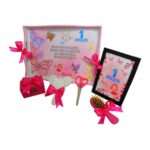 Set Mot Personalizat, Fluturi, 6 Piese, Lemn, Roz, 20x30cm, SMD027 - imagine 4