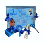 Set Mot Personalizat, Baby Boy, 5 Piese, Lemn, Albastru, 20x30cm, SMD011 - imagine 4