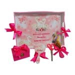 Set Mot Personalizat, Lebede, 5 Piese, Lemn, Roz, 20x30cm, SMD032