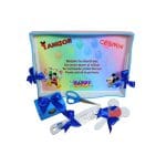 Set Mot Personalizat, Mickey Mouse, 5 Piese, Lemn, Albastru, 20x30cm, SMD038 - imagine 5