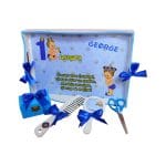 Set Mot Personalizat, Micul Print, 5 Piese, Lemn, Albastru, 20x30cm, SMD040 - imagine 3