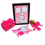 Set Mot Personalizat, Pisica Marrie, 6 Piese, Lemn, Roz, 20x30cm, SMD044 - imagine 4