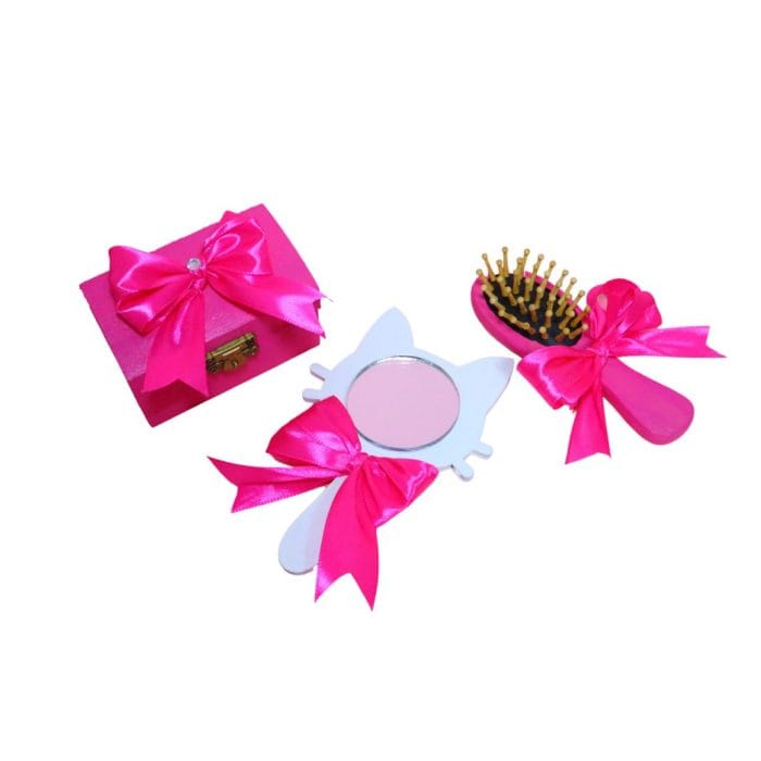 Set Mot Personalizat, Pisica Marrie, 5 Piese, Lemn, Roz, 20x30cm, SMD043 - imagine 4