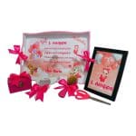 Set Mot Personalizat, Baby Girl, 6 Piese, Lemn, Roz, 20x30cm, SMD013 - imagine 4
