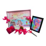 Set Mot Personalizat, Unicorn, 6 Piese, Lemn, Roz, 20x30cm, SMD063 - imagine 3