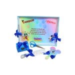 Set Mot Personalizat, Mickey Mouse, 5 Piese, Lemn, Albastru, 20x30cm, SMD038 - imagine 3