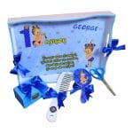 Set Mot Personalizat, Micul Print, 5 Piese, Lemn, Albastru, 20x30cm, SMD040