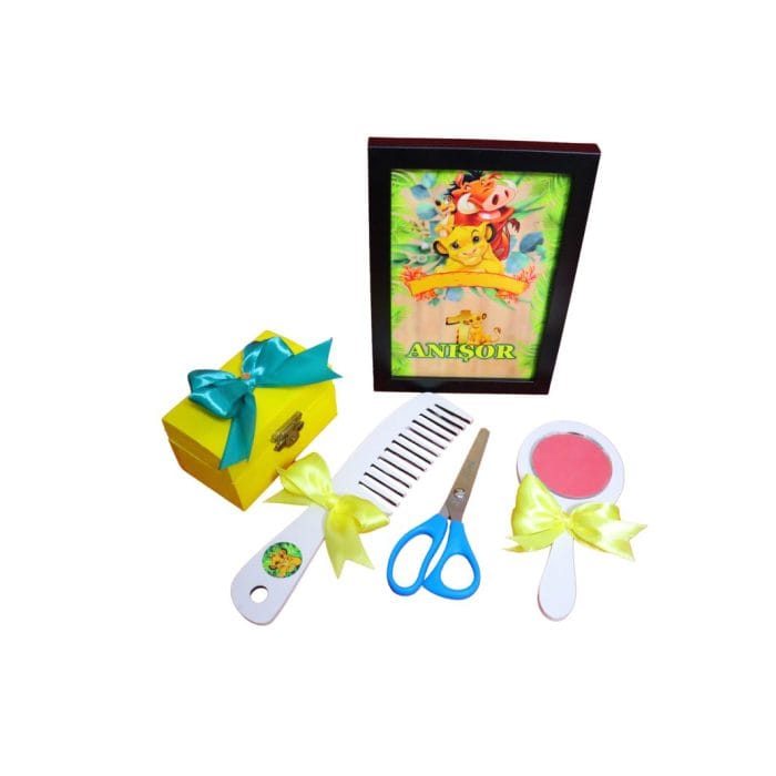 Set Mot Personalizat, Simba, 6 Piese, Lemn, Verde, 20x30cm, SMD051 - imagine 5