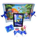 Set Mot Personalizat, Strumfita, 6 Piese, Lemn, Albastru, 20x30cm, SMD057 - imagine 4