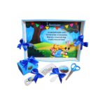 Set Mot Personalizat, Winnie cu Mickey, 5 Piese, Lemn, Albastru, 20x30cm, SMD066 - imagine 4