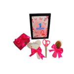 Set Mot Personalizat, Fluturi, 6 Piese, Lemn, Roz, 20x30cm, SMD027 - imagine 6