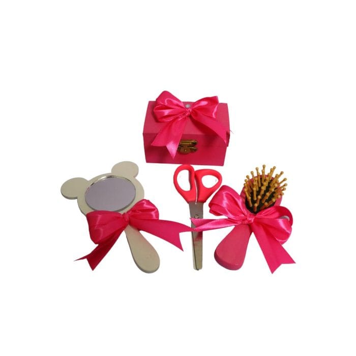 Set Mot Personalizat, Masha si Ursul, 5 Piese, Lemn, Roz, 20x30cm, SMD033 - imagine 5