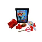 Set Mot Personalizat, Mica Sirena, 6 Piese, Lemn, Rosu, 20x30cm, SMD035 - imagine 2