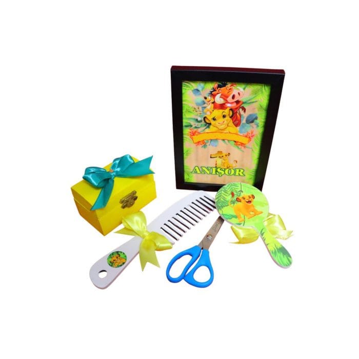 Set Mot Personalizat, Simba, 6 Piese, Lemn, Verde, 20x30cm, SMD051 - imagine 2