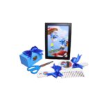 Set Mot Personalizat, Strumfi, 6 Piese, Lemn, Albastru, 20x30cm, SMD055 - imagine 2