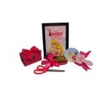 Set Mot Personalizat, Frumoasa Adormita, 6 Piese, Lemn, Roz, 20x30cm, SMD029 - imagine 4