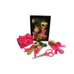 Set Mot Personalizat, Masha si Ursul, 6 Piese, Lemn, Roz, 20x30cm, SMD034 - imagine 2