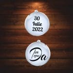 Butoni Personalizati, Mire, Nunta, Argintiu, 18x16 mm, BMN003 - imagine 4