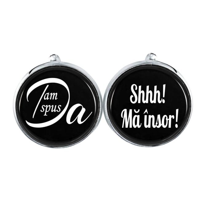 Butoni Personalizati, Mire, Nunta, Argintiu, 18x16 mm, BMN006 - imagine 1