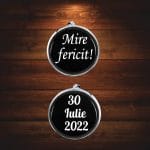 Set Butoni Personalizati, Nas, Mire, Nunta, Argintiu, 18x16 mm, BMN030 - imagine 3