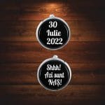 Set Butoni Personalizati, Nas, Mire, Nunta, Argintiu, 18x16 mm, BMN028 - imagine 3