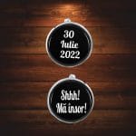 Butoni Personalizati, Mire, Nunta, Argintiu, 18x16 mm, BMN002 - imagine 4
