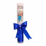 Lumanare Botez, Personalizata, Baby Johny, Albastru, 35 cm, LMB007