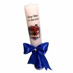 Lumanare Botez, Personalizata, Patrula Catelusilor, Albastru, 35 cm, LMB016 - imagine 4