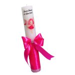 Lumanare Botez, Personalizata, Zana, Roz, 35 cm, LMB019 - imagine 3