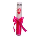 Lumanare Botez, Personalizata, Zana, Roz, 35 cm, LMB019